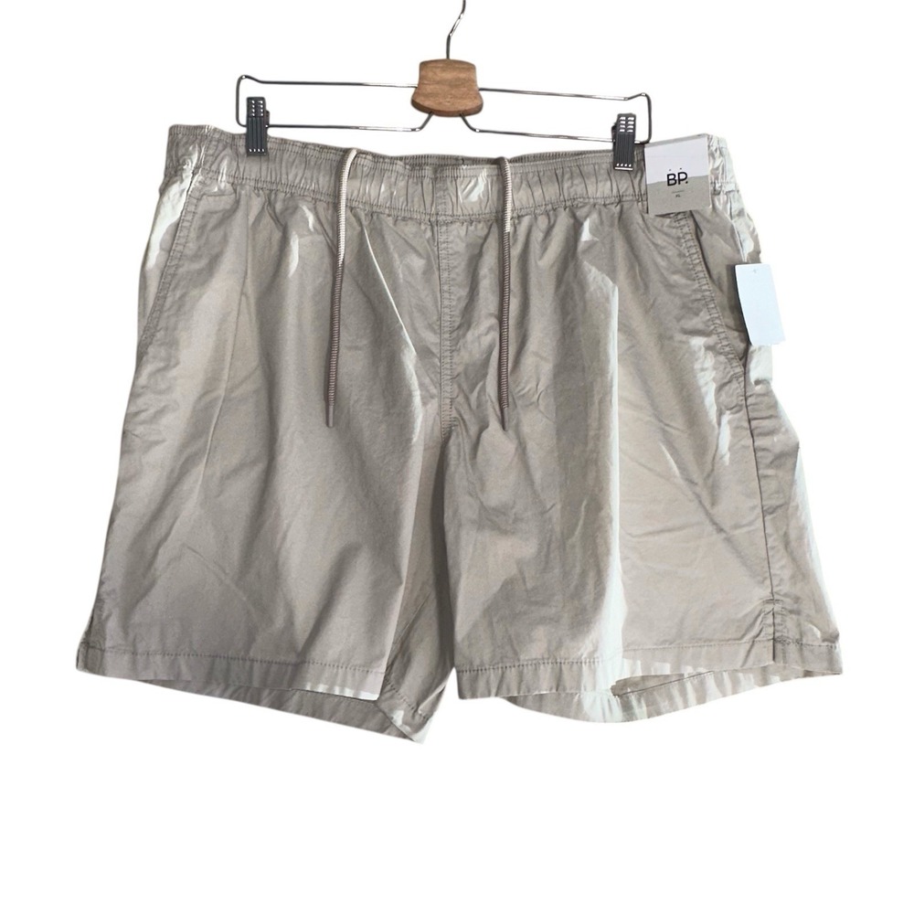 NEW BP Nordstrom Mens Shorts Size XL Khaki Beige Elastic Waist Stretch Comfort